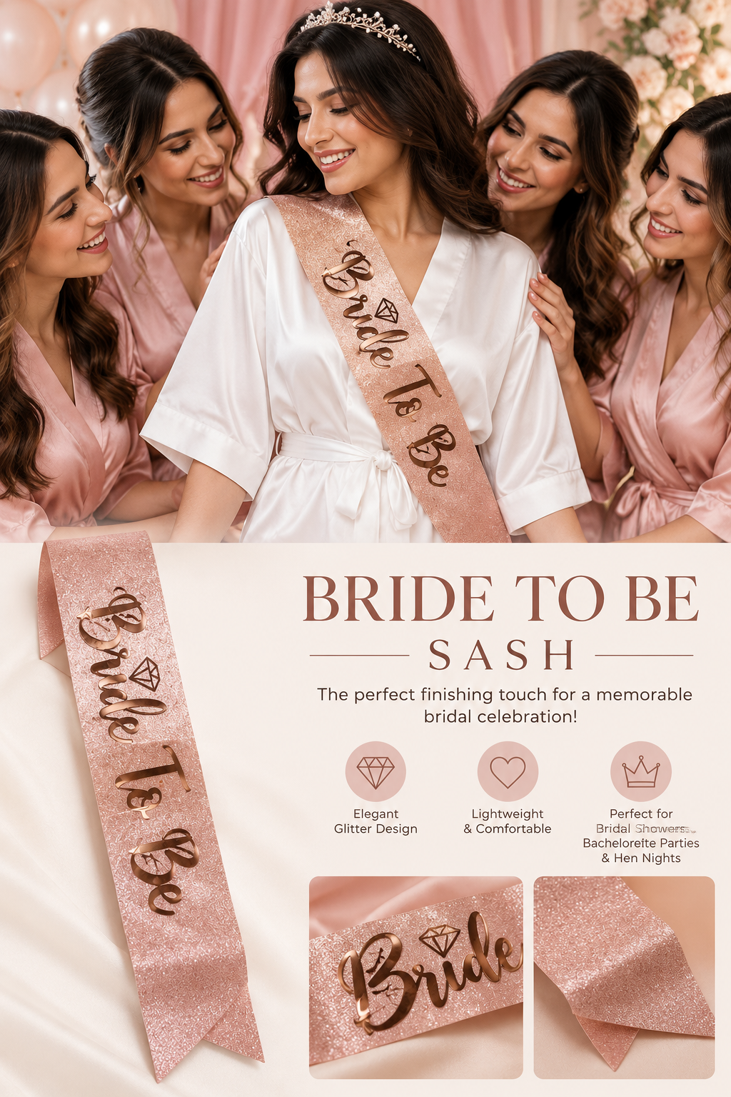 Bride to Be Sash β Choose Your Favourite Style! π