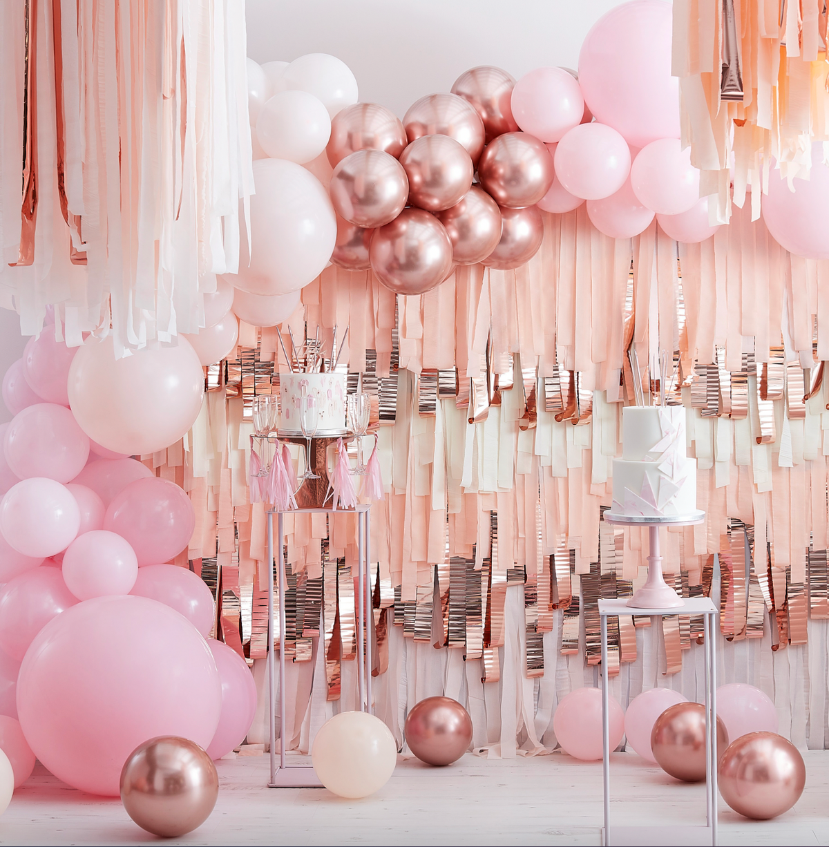Pink and Rose Gold Balloon Arch Kit