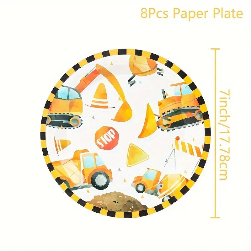 Construction theme (yellow, black and orange)