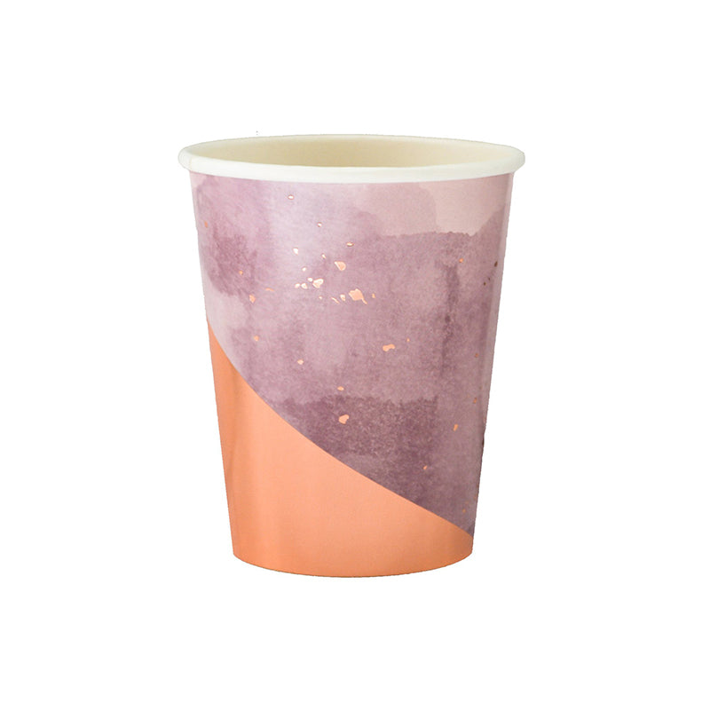 Purple and rose gold splash