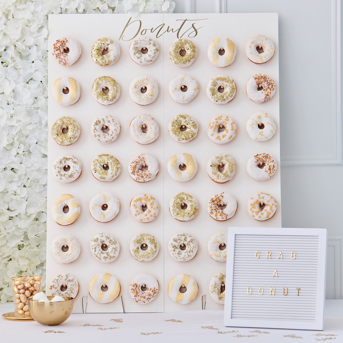 Large Gold Foiled Donut wall