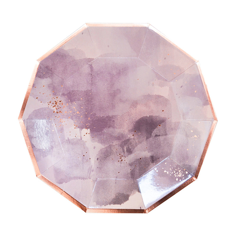 Purple and rose gold splash