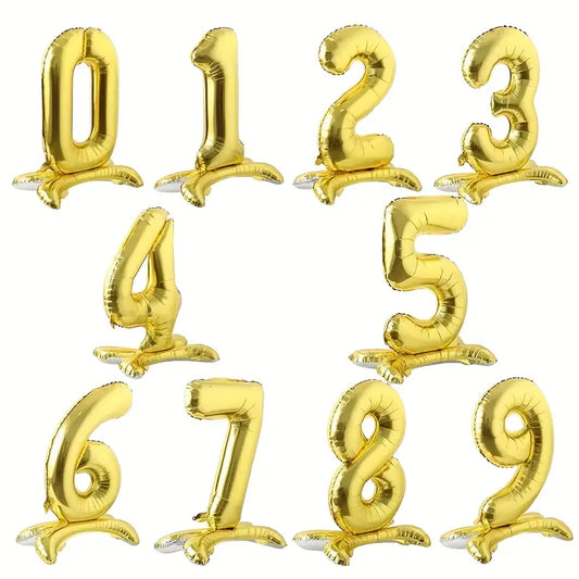 Foil number balloon 16 inch gold