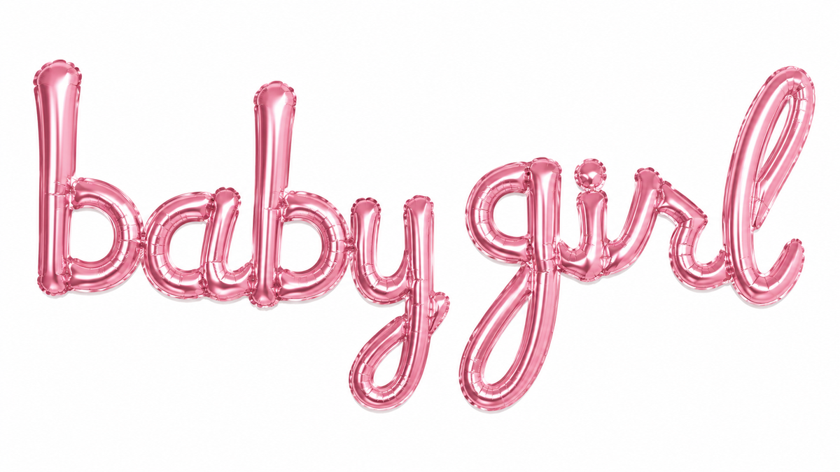 Baby Girl & Baby Boy Foil Balloon Banner