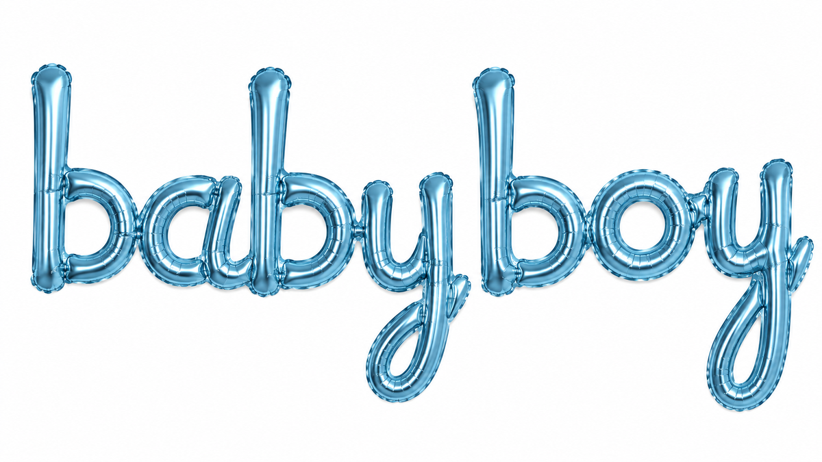 Baby Girl & Baby Boy Foil Balloon Banner