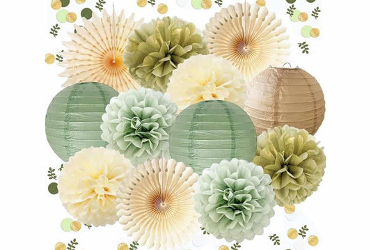 Sage Green Pompom Set