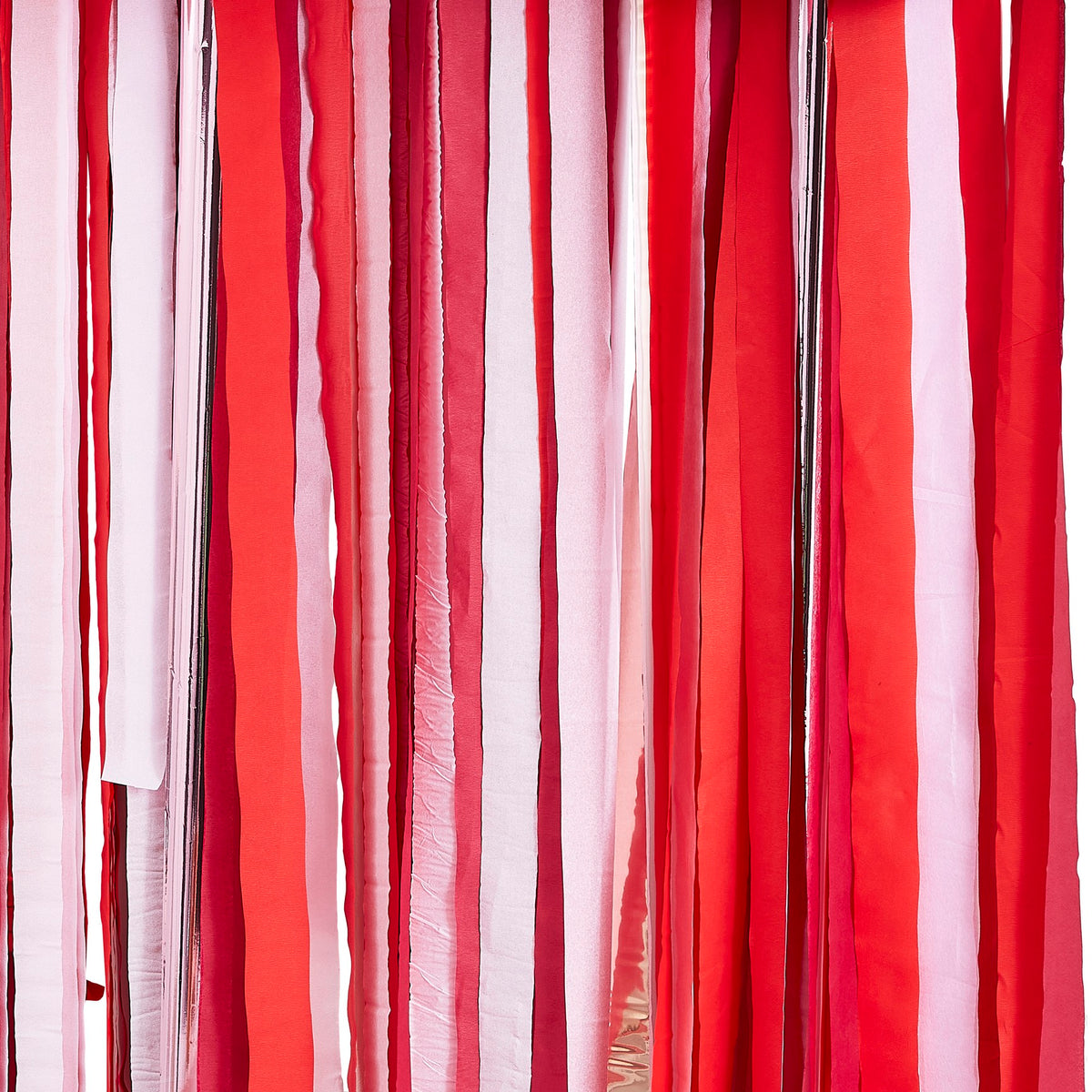 Rose Gold , pink and red streamer backdrop