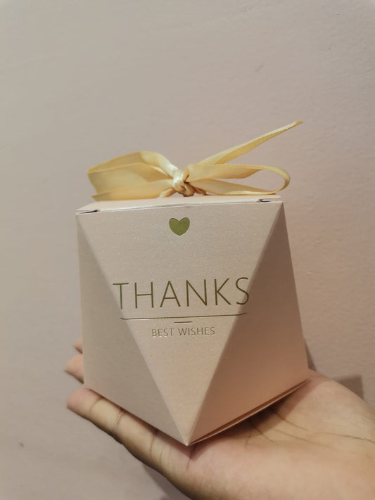 Favor box( Thanks best wishes & Specially for you) Navy blue and Salmon pink