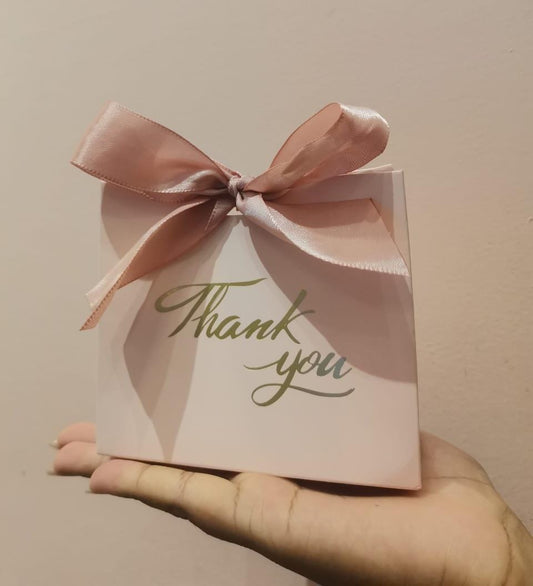 Favor boxes(Thank you)Blue, Rose gold and Gold