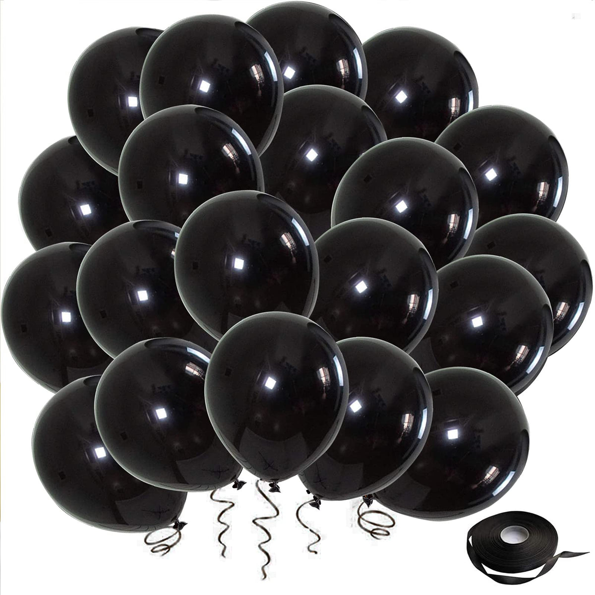 Black latex balloon