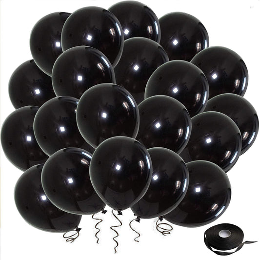 Black latex balloon