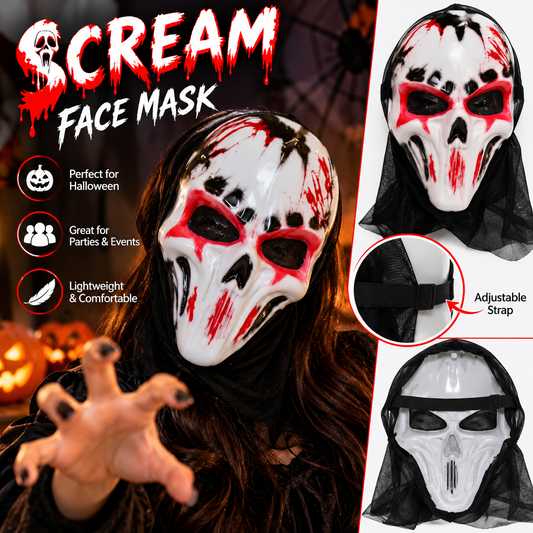 Halloween Scary Face Masks – Assorted Designs 🎃