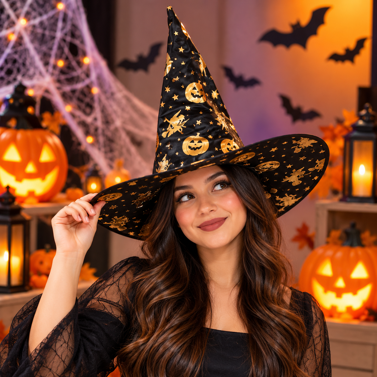 Black Witch Hat – Halloween Costume Accessory