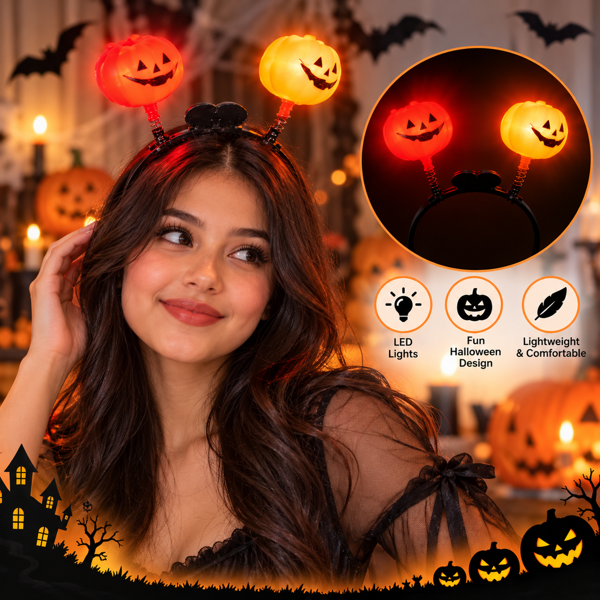 Halloween Headbands – Assorted Designs 🎃👻