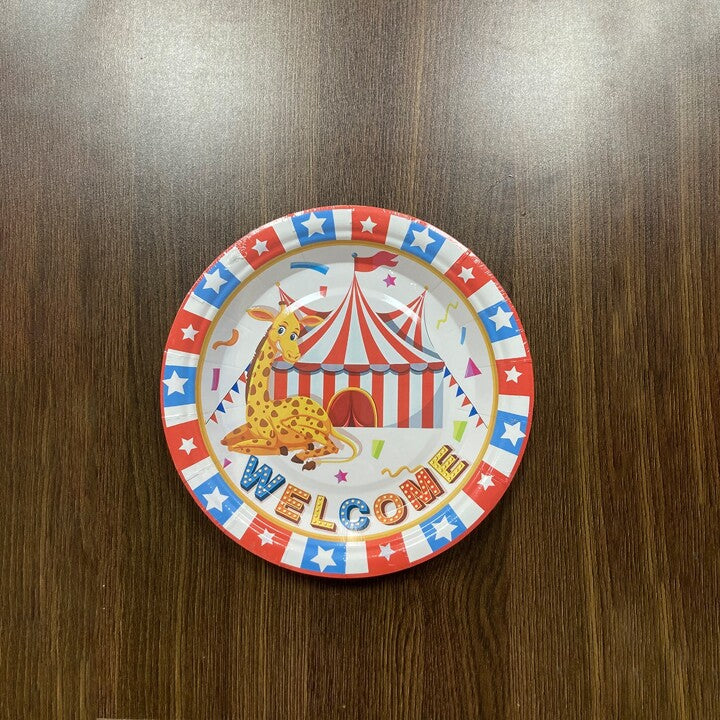 Circus theme (red, blue and yellow)